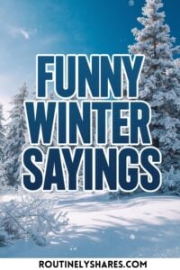 Funny winter sayings