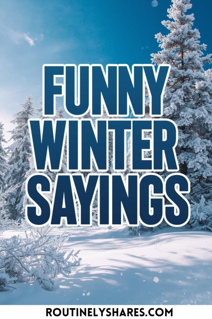 Funny winter sayings