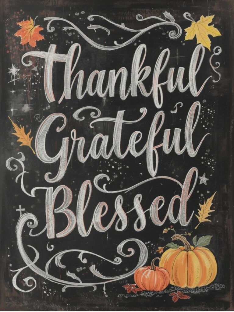 Thanksgiving chalk board art ideas
