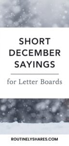 December letter board quotes and sayings