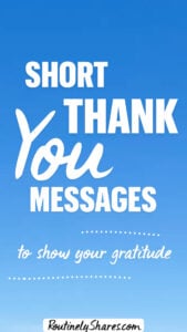 Short thank you messages