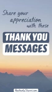 Thank you messages