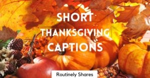 Short Thanksgiving captions