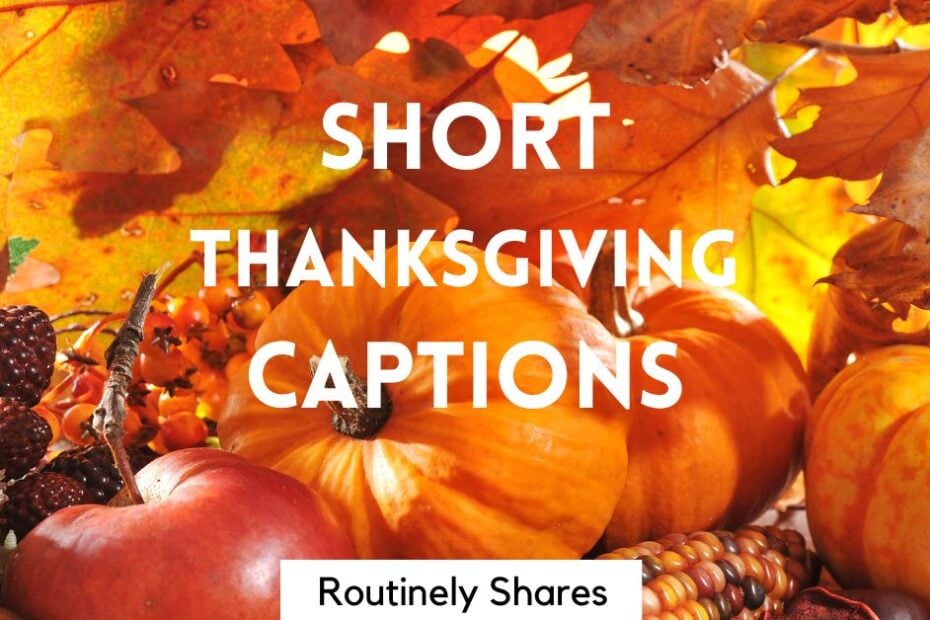 Short Thanksgiving captions
