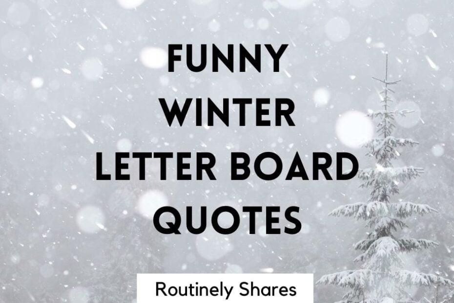 funny winter letter board quotes and sayings