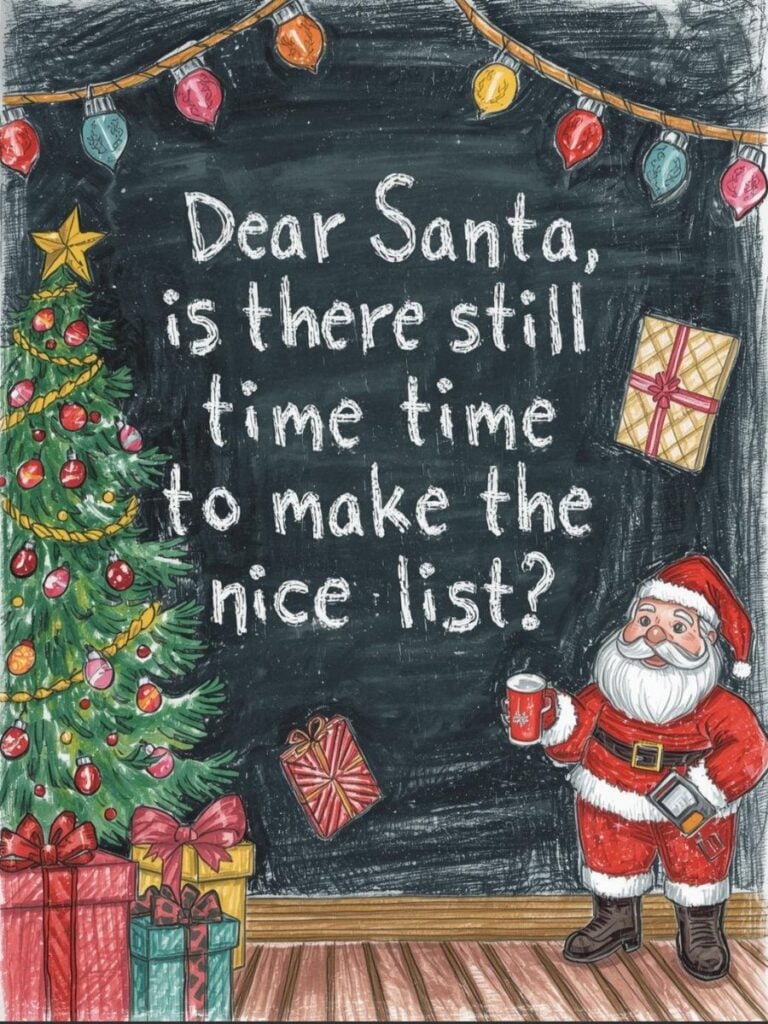 Santa Chalkboard art ideas