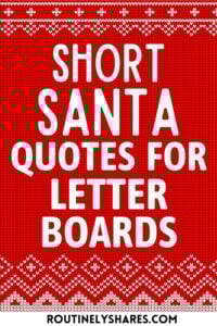 Santa Letter board quotes and sayings