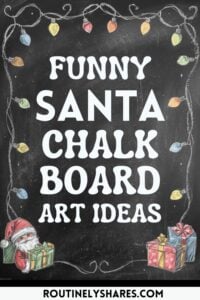 Santa Chalkboard art ideas