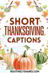 Short Thanksgiving captions