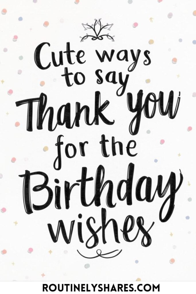 Thank you for the birthday wishes