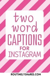two word captions