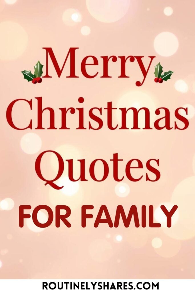 Christmas quotes for family