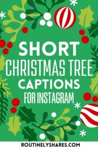 Christmas tree captions