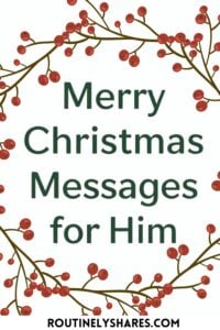 Merry Christmas messages for him