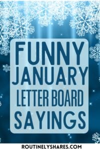 Funny January Letter Board Quotes and Sayings