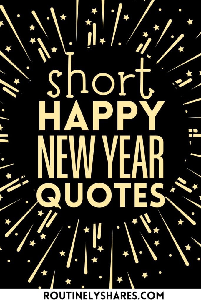 Short Happy New Year quotes