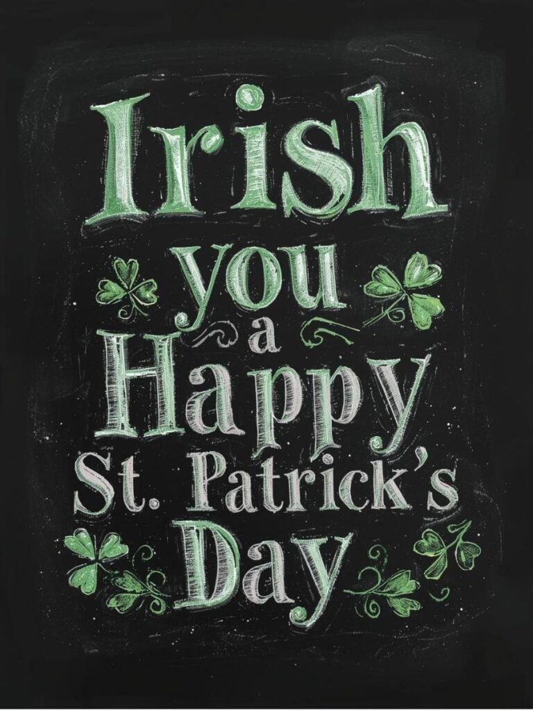 Happy St. Patrick's Day Chalk Board Art Ideas