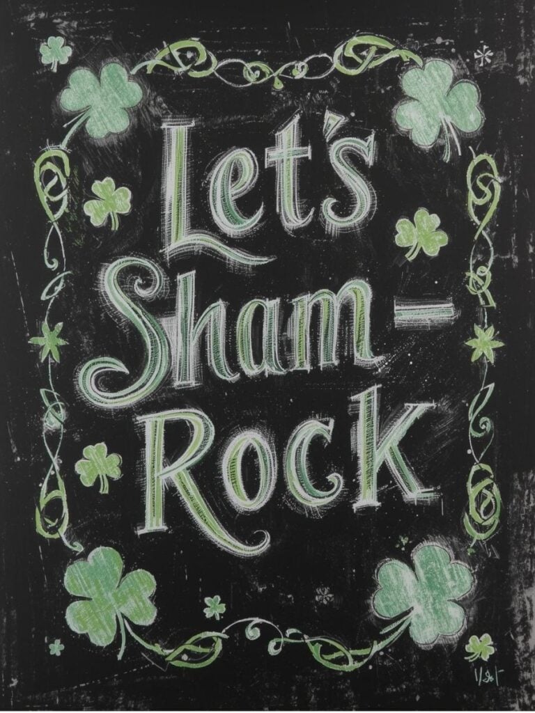 Happy St. Patrick's Day Chalk Board Art Ideas