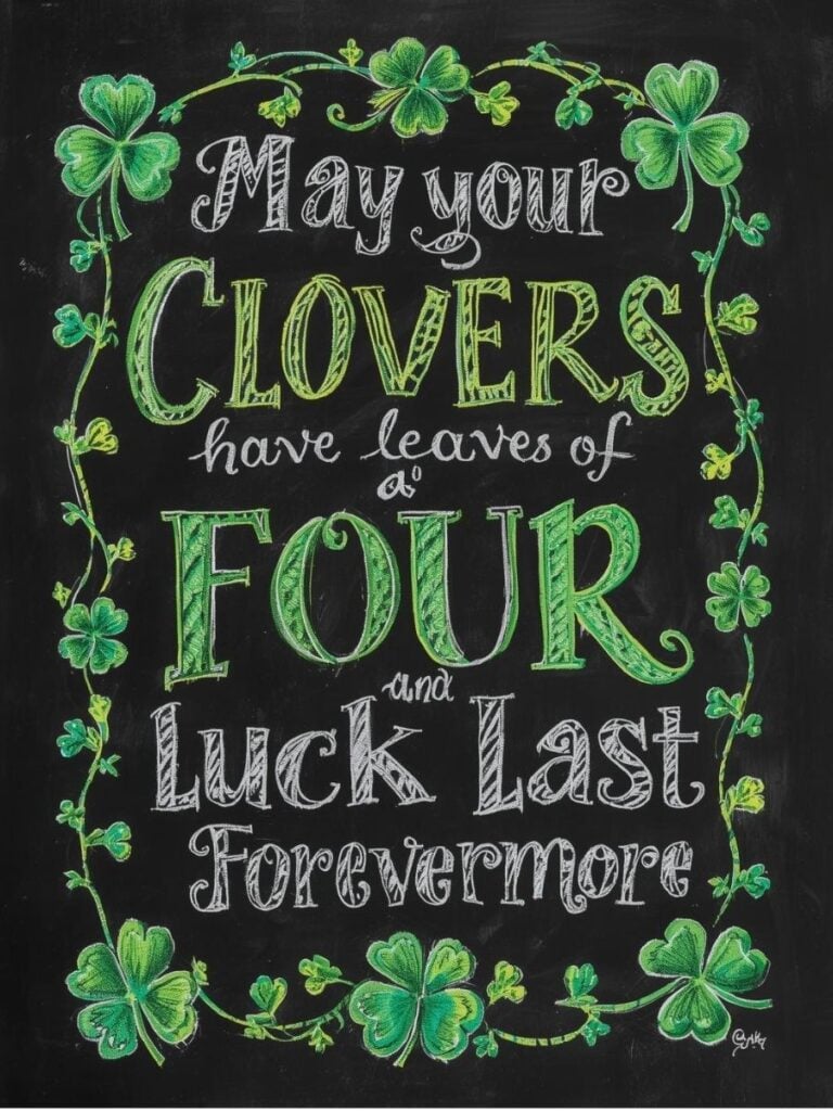 Happy St. Patrick's Day Chalk Board Art Ideas