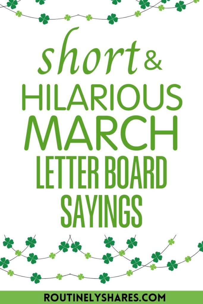 Funny March letter board quotes and sayings
