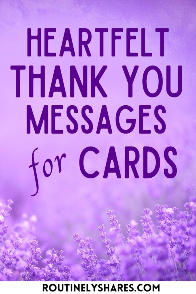 Thank you card messages