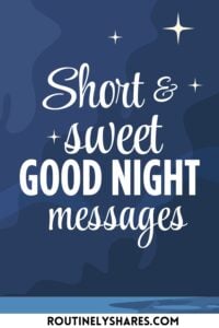 Short Good night Messages