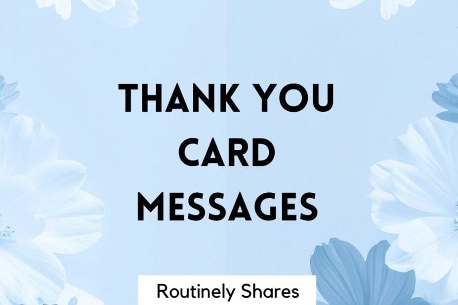 Thank you card messages