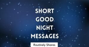 Short Good night Messages