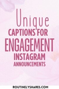 Engagement Instagram Announcement Captions