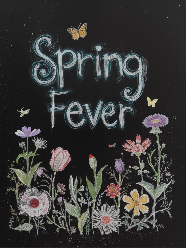 spring chalk board art ideas