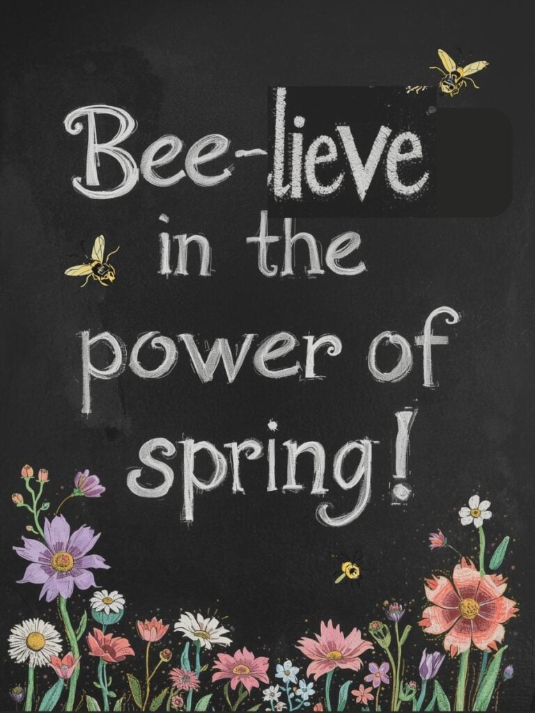 spring chalk board art ideas