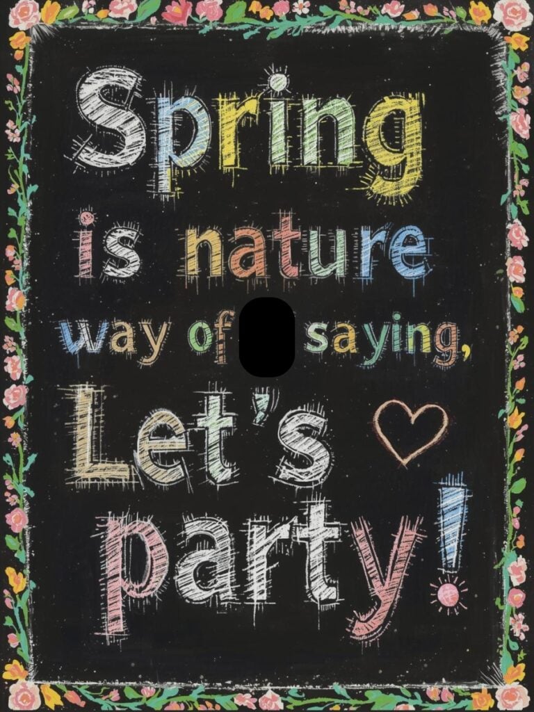 spring chalk board art ideas