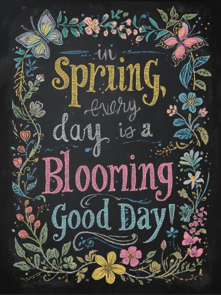 spring chalk board art ideas