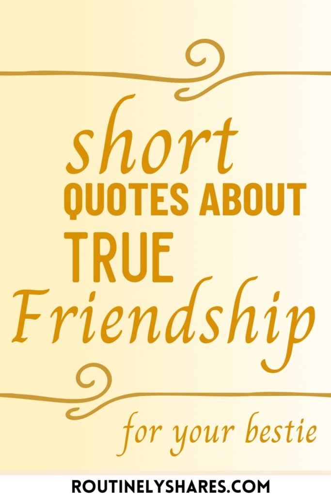 short true friendship quotes
