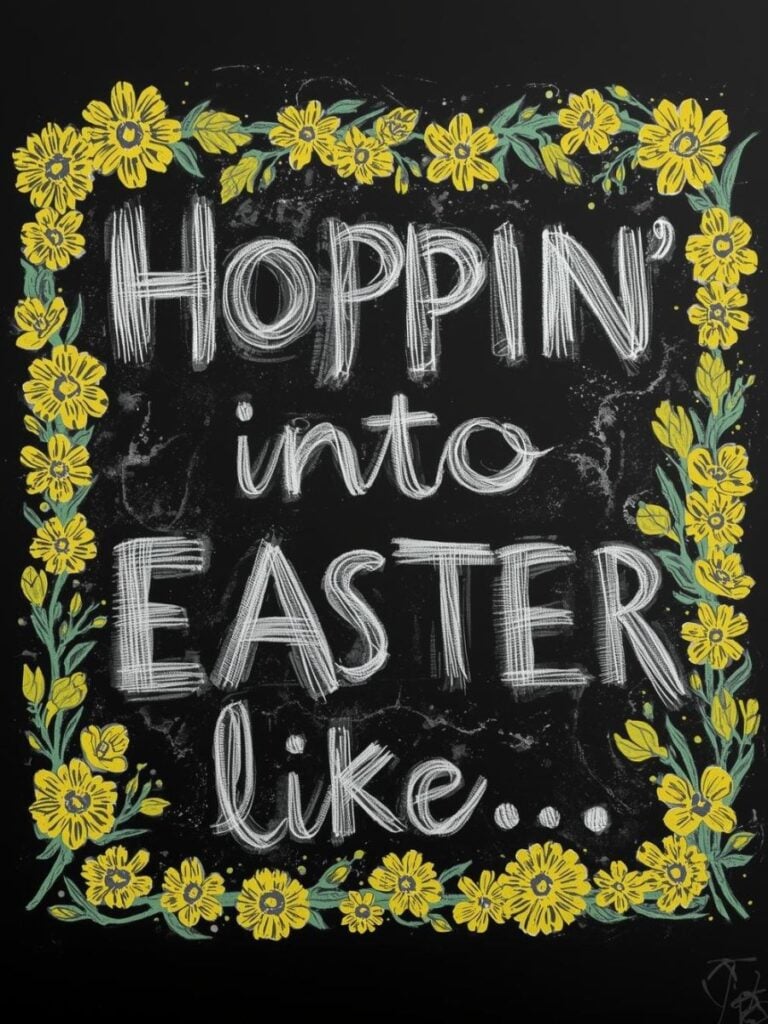 Happy Easter Chalkboard Art Ideas