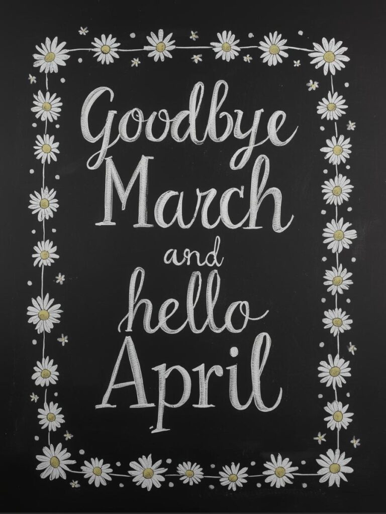 April Chalkboard art ideas