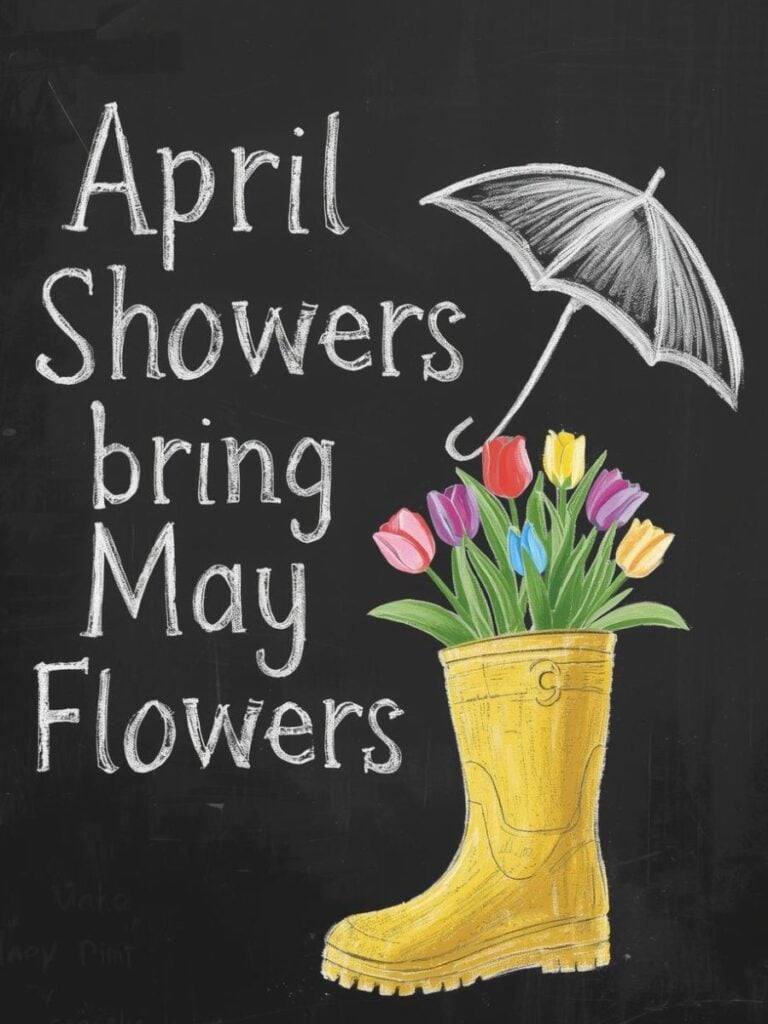 April Chalkboard art ideas