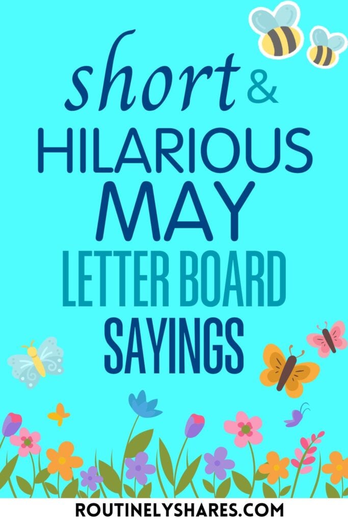 Funny May letter board quotes and sayings