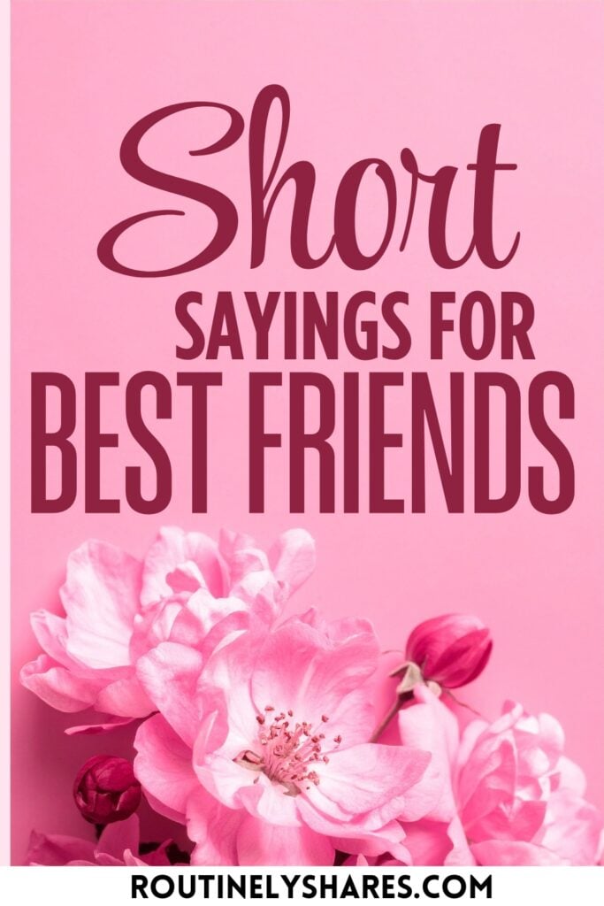 Short friendship sayings