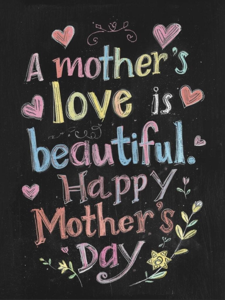Happy Mother's Day chalkboard art ideas