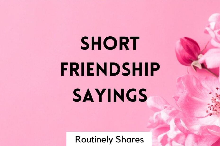 Short friendship sayings