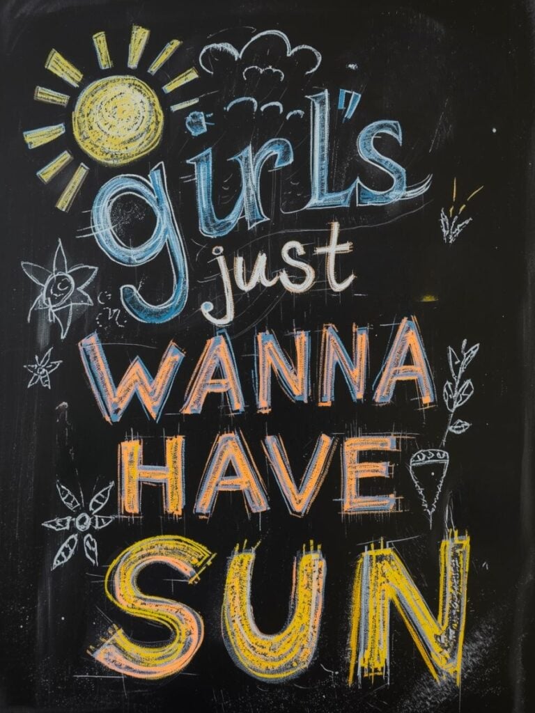 Summer chalkboard art ideas