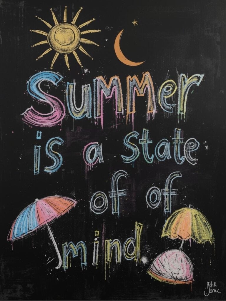 Summer chalkboard art ideas