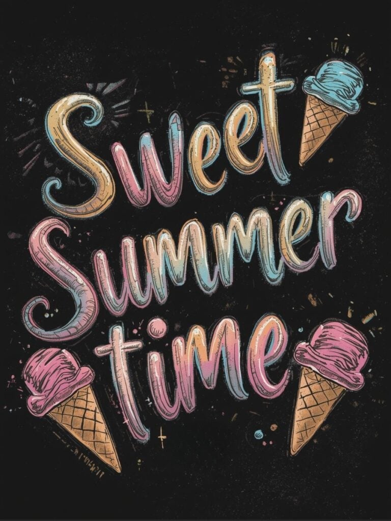 Summer chalkboard art ideas