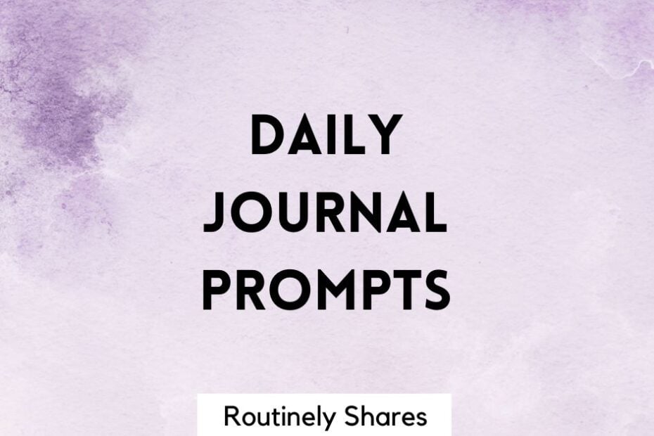 Daily journal prompts