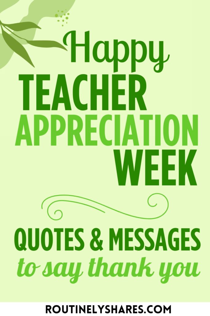 Teacher appreciation messages