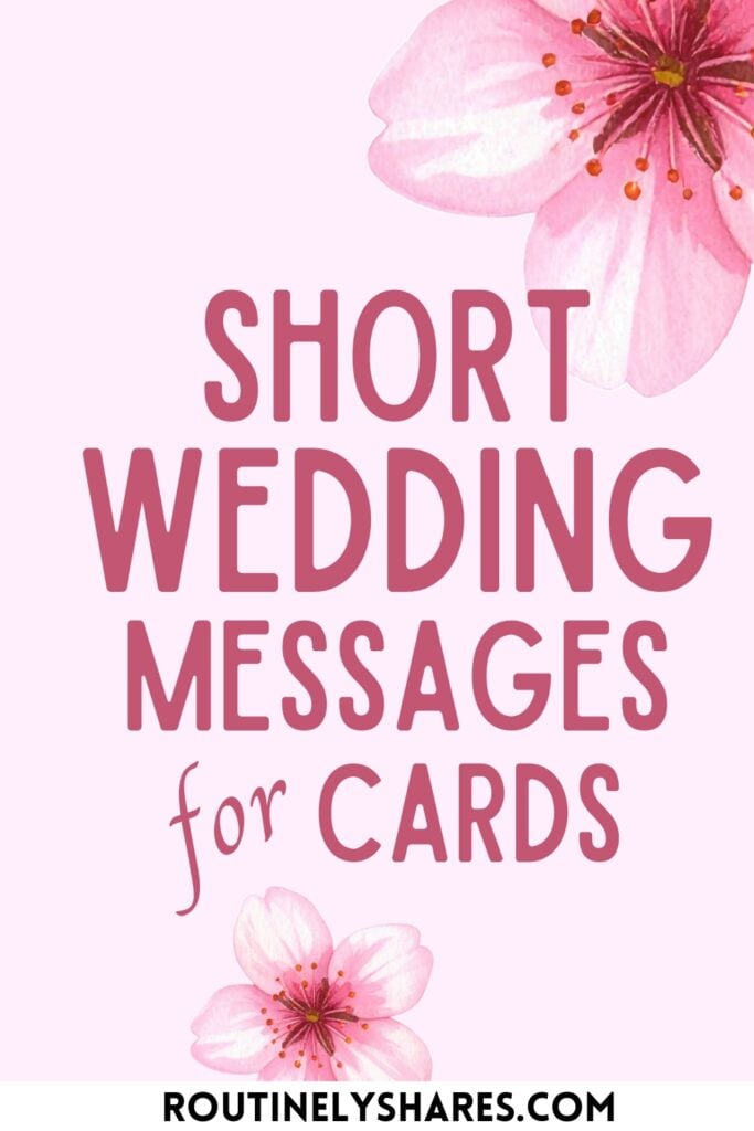 Short wedding messages