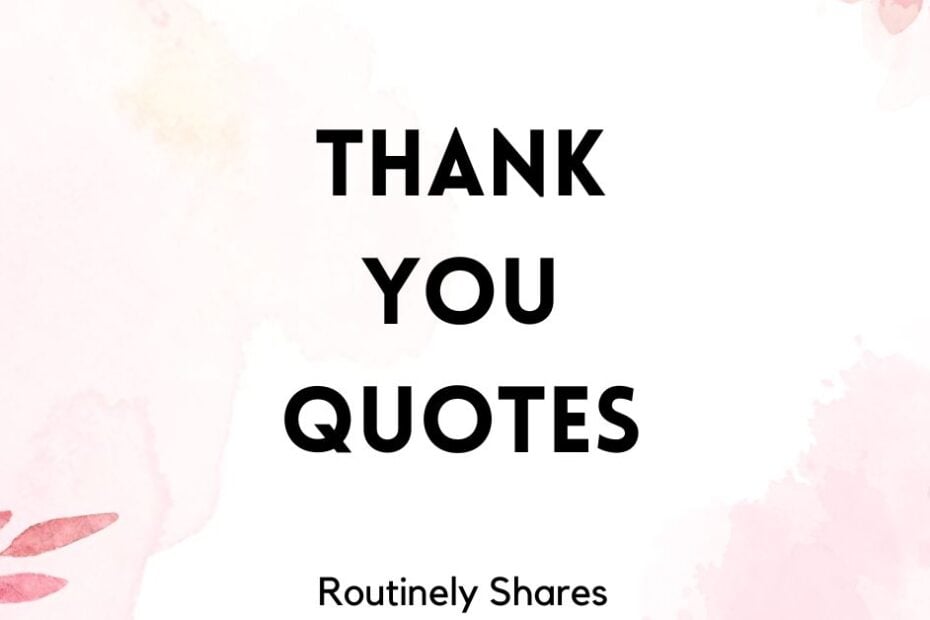 Thank You Quotes