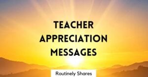 Teacher appreciation messages