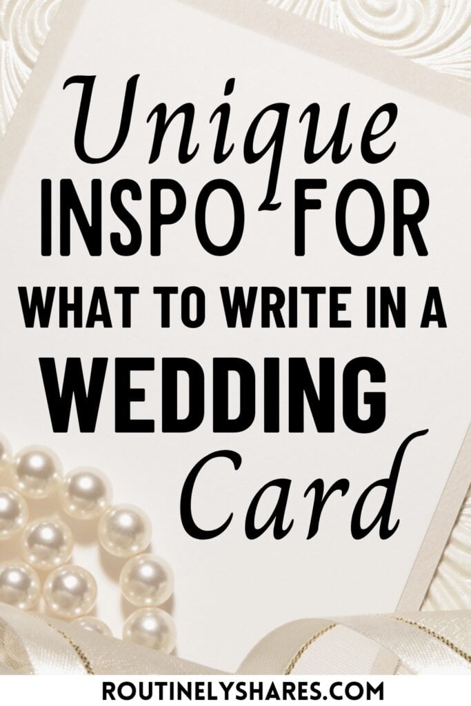 What to write in a wedding card